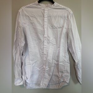 100% Cotton Men's White Button-Up Shirt